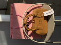 Жіноча сумка Miu Miu Arcadie Textile - Premium карамель