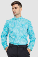 Сорочка чоловіча з принтом, колір блакитний, 247R115