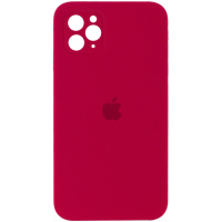 Чохол для Apple iPhone 11 Pro (5.8«») - Silicone Case Square Full Camera Protective (AA) Червоний / Rose Red - купити в SmartEra.ua