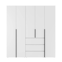 Шкаф распашной комбинированный №4 ART IN HEAD Light 2000x500x2200 Белый бриллиант (LTK041000000)