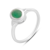 Серебряное кольцо CatalogSilver с натуральным изумрудом, вес изделия 2,26 гр (2172505) 18 размер