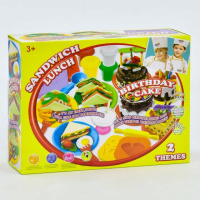 Тісто для ліплення 8328 (12) «Сендвіч-Ланч», 10 баночок тіста, аксесуари, ковпак, в коробці