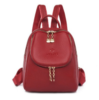 Женский мини рюкзак на плечо, маленький женский рюкзачок эко кожа Красный