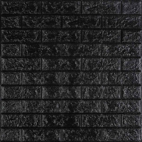 3D панель самоклеющаяся 700x770x3мм кирпич Черный (019-3) SW-00000584