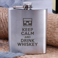 Фляга стальная «Keep calm and drink whiskey», английский