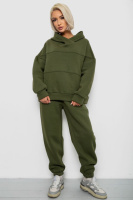 Спортивний костюм жіночий на флісі, колір хакі, 247R10765