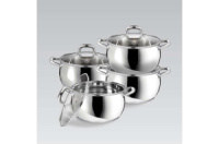 Набор посуды нержавеющий Maestro 2 x 2.8 x 3.8 x 6.4 л (4 шт.) (MR-3515-8)