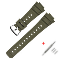 Ремінець для Casio G-Shock DW-5600 Army Green SI зелений полімерний 20 см
