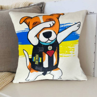 Подушка патриотическая 3D «Пес Патрон» 2712_D 12748 35х35 см белая