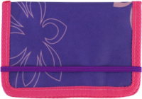 Гаманець дитячий багатофункційний на гумці «Квіти», фіолетовий