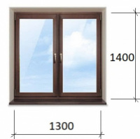 Вікно металопластикове ламіноване (1300*1400). Безкоштовна адресна доставка майже по всій території України.