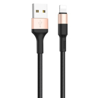 Кабель Hoco X26 USB to Lightning 1m black gold