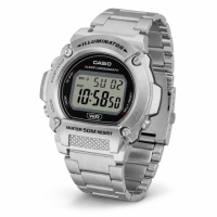 Чоловічий годинник Casio W-219HD-1A з електронним циферблатом та сталевим браслетом