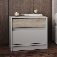 Тумба прикроватная Эверест Стайл-500 50,2х39х44,2 см Кашемир/Дуб крафт серый (DTM-071160)