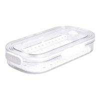 Контейнер для еды пластиковый 32.5х17.5х6 см пищевой контейнер с индикатором даты 1 л Белый HP-27-7