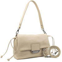 М'яке шкіряне жіноче кросбоді із затяжками 78585B-FL