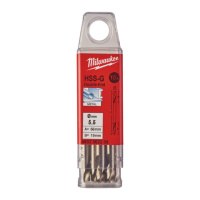 Свердло по металу HSS-G MILWAUKEE, DIN 1412 C, діаметр 5,5х66х19мм, двостороннє, (10шт), пластикова коробка