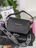 Cумка кросс-боді Michael Kors широкий ремінь чорний