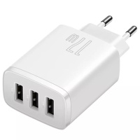 Зарядний пристрій Baseus Compact 17W (3USB) (CCXJ02), Білий - купити в SmartEra.ua