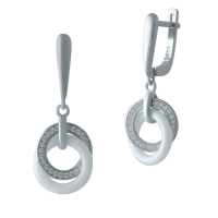 Серебряные серьги CatalogSilver с керамикой (1329672)