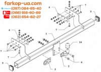 Тягово-сцепное устройство (фаркоп) Mitsubishi L200 (1996-2005)