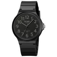 Чоловічий годинник Skmei 2108BKDKGY-AC Black Grey-AC з водонепроникністю 5 ATM та каучуковим ремінцем