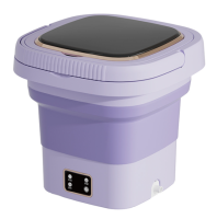 Стиральная машина H576 MINI P, складная, 9л, 12В, 25Вт, 1.2кг, LED-индикатор, электронное управление, 29,5*29,5(14.5)мм, пластик, фиолетовый