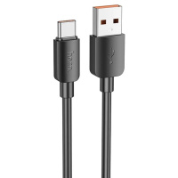 Кабель Hoco X96 Hyper 100W USB to Type-C 0.25m (L-0.25M) Black (Код товару:40156)