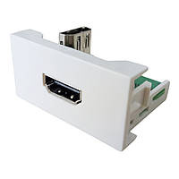 TENCE Розетка HDMI 45x22,5 модульна для встановлення в люк, кабель-канал, настінний бокс