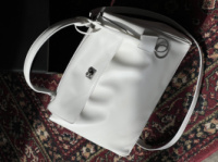 Сумка Balenciaga Rodeo Big size білий+срібло - Premium