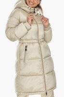 Куртка женская зимняя длинная с капюшоном - 57240 цвет кварцевый