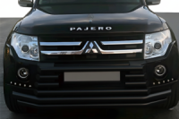 Передняя защита ST015-9 Black (нерж.) для Mitsubishi Pajero Wagon IV 2006-2021 гг