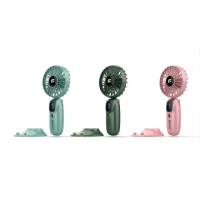 Портативний міні вентилятор Mini fan AND892 HH-F10 з підставкою для телефону та дисплеєм