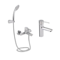 Комплект для ванної кімнати Qtap Spring Chrome: Змішувач QTSPRCRM006 + Змішувач QTSPRCRM001