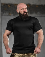 Тактична вологовідвідна футболка veres чорна ДЛ6296