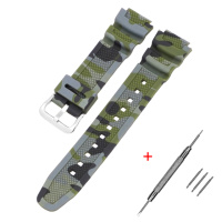 Ремінець для годинника Casio G-Shock AQ-S800/AE-1200 Camo Green SL, полімерний, зелений камуфляж