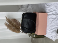 Сумка Miu Miu Leather Beau Bag чорна