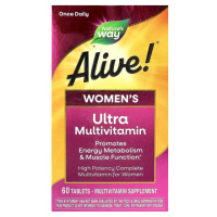 Мультивітаміни Для Жінок, Nature's Way, Alive! Ultra Potency Multi-Vitamin, 60 Таблетки