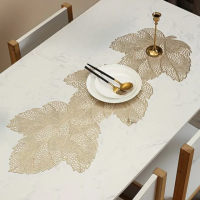 Коврик сервировочный под горячее, 91×35см, сервировочная салфетка скатерть золотистая