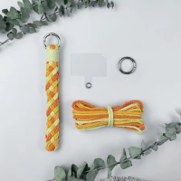 Набор макраме для вязания и ручного плетения брелока «Косичка» для ключей цвет желтый 4 оттенка