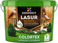 Лазурь для древесины COLORTEX, 0,9 л, Полуглянцевый, Бесцветный