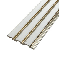 Рейка декоративная PS 2900х120х12мм Под белую кожу с золотом SW-00002130