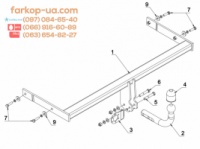Тягово-сцепное устройство (фаркоп) Seat Leon (hatchback) (2015-2020)