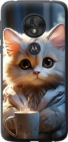 Чехол на Motorola Moto G7 Play White cat 5646u-1656