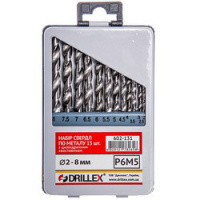 Сверла по металлу Р6М5 13шт. 2-8мм СТАНДАРТ НСВ1308