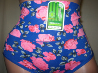 Трусики жіночі TIMANNI бамбук принцип легкої утяжки розміри 50-54 сині в трояндах