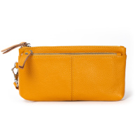 PODIUM Косметичка кожа A-00276 yellow