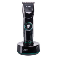 Профессиональная машинка для стрижки волос и бороды с LED-дисплеем и подставкой VGR V-256