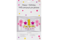 Набір прикрас для дівчинки Happy 1 Birthday