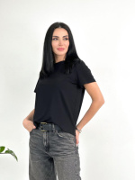 Жіноча футболка «Zefir» трикотаж оптом | Розпродаж моделі Чорний, 42-44